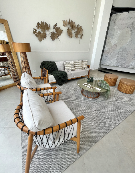 Alfombra de sisal belga gris NalaBoho (todos los tamaños)