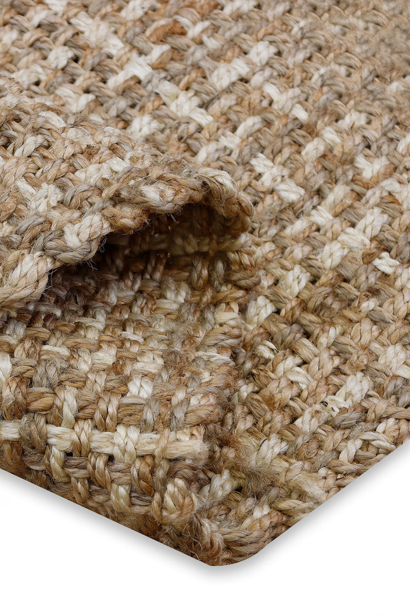 Alfombra de sisal a cuadros