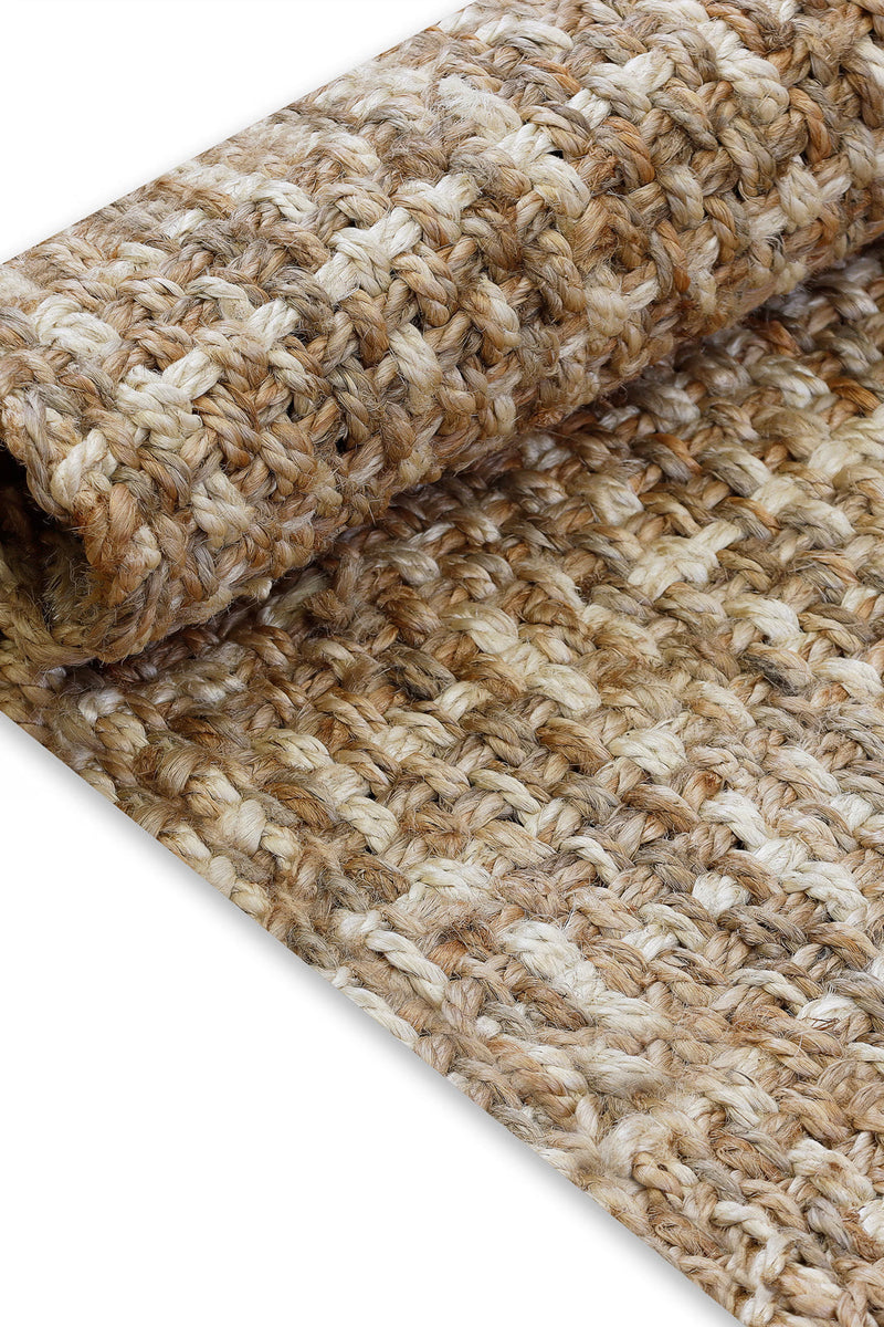 Alfombra de sisal a cuadros